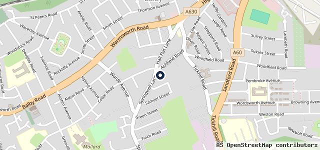 Map showing the location of Springwell Car Care