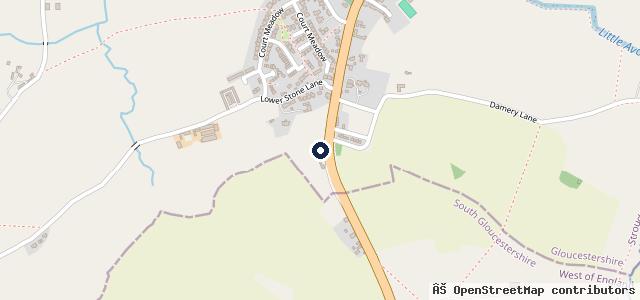 Map showing the location of Stone Garage