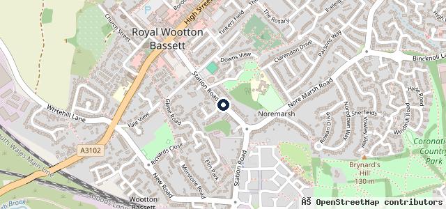 Map showing the location of Bassett Garage