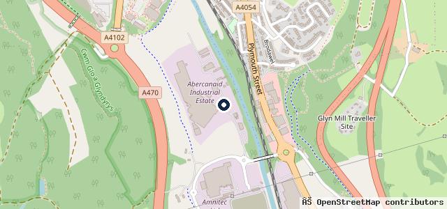 Map showing the location of Alans Tyre Shop