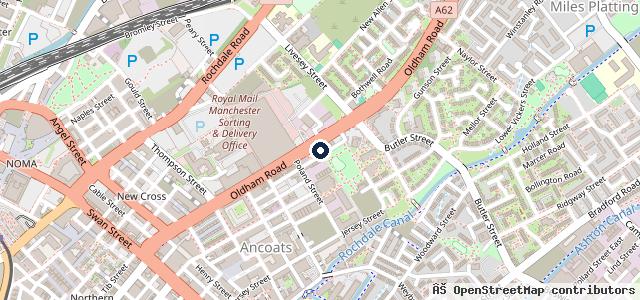 Map showing the location of Ancoats Car Sales