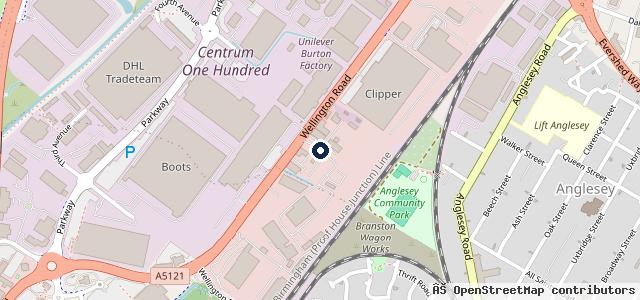 Map showing the location of ATS Euromaster Burton On Trent