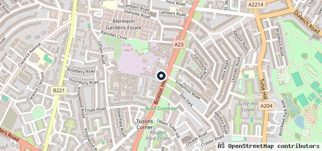 Map showing the location of ATS Euromaster Brixton Hill