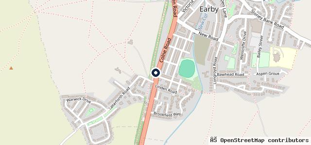 Map showing the location of Baileys Garage Earby