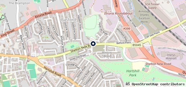 Map showing the location of Basford Auto Services LTD