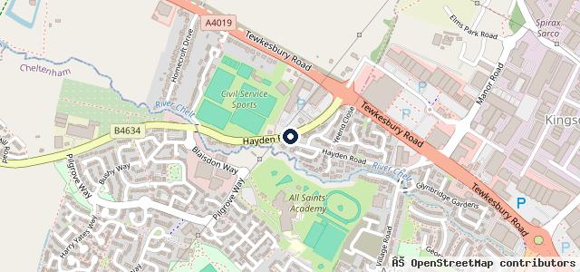 Map showing the location of Bristol Street Motors Ford Cheltenham Service Centre