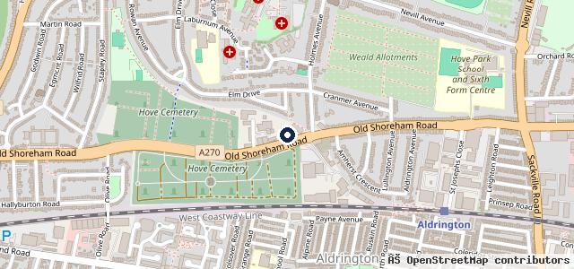 Map showing the location of Brighton Suzuki
