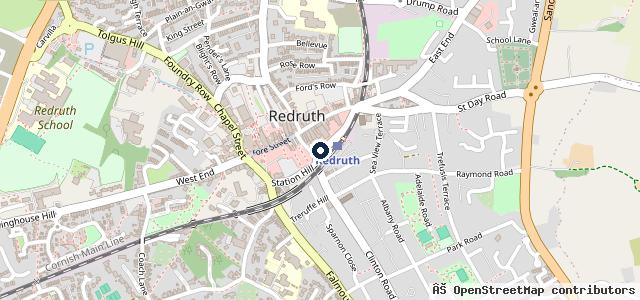 Map showing the location of Cardrew MOT Centre