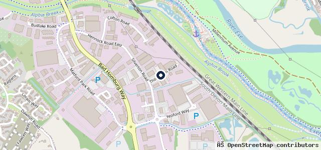 Map showing the location of Yeomans Škoda Exeter