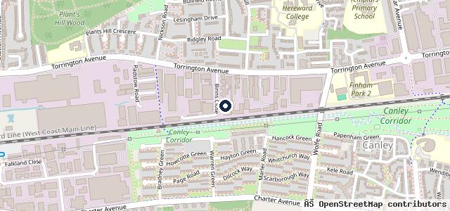 Map showing the location of Central Commercials