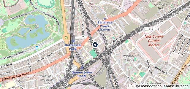 Map showing the location of Chelsea Bridge Autoservice