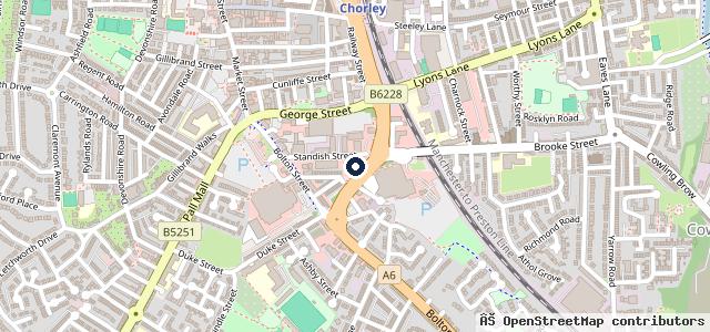 Map showing the location of Chery Service Centre Chorley