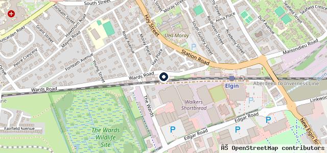 Map showing the location of Hawco Volkswagen Elgin