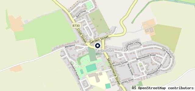 Map showing the location of Croft Service Station