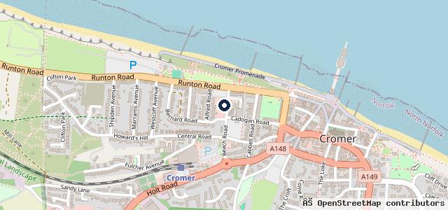 Map showing the location of Cromer Car Sales