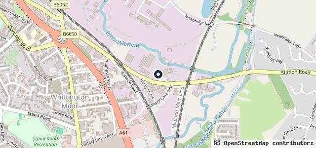 Map showing the location of D & M Testing Station