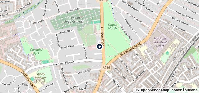 Map showing the location of D & B Automotive