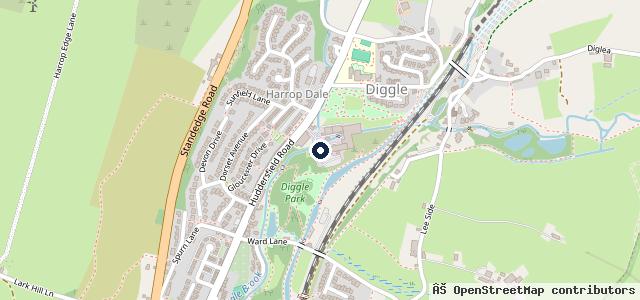 Map showing the location of Diggle motor services