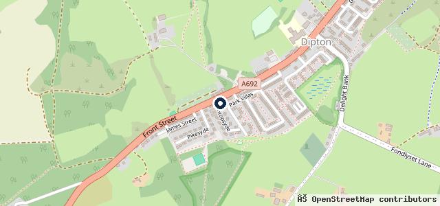 Map showing the location of Dipton Garage