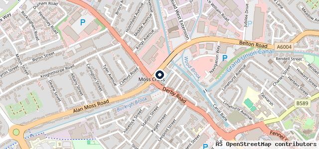 Map showing the location of DW Motor Services Auto Care and MOT Centre - Tyres In Loughborough