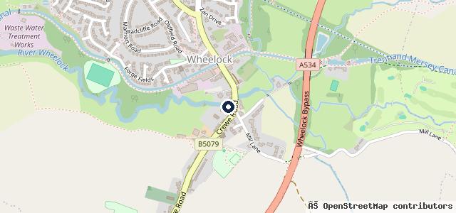 Map showing the location of Brookhouse Garage Wheelock