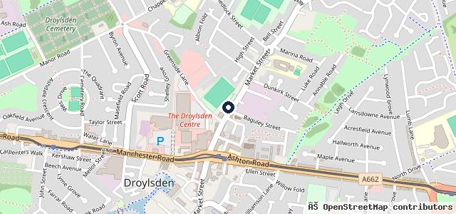 Map showing the location of Droylsden Big Wash ltd