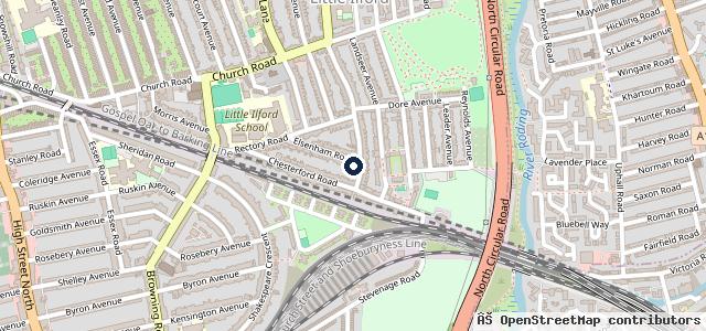 Map showing the location of Elsenham Garage