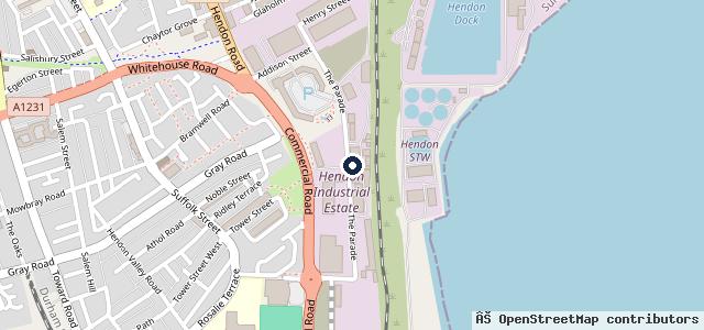 Map showing the location of Fast Stop Brake Centre