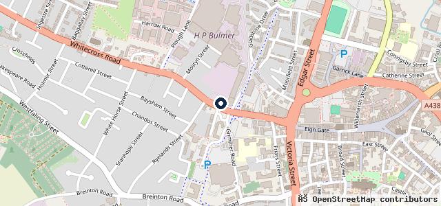 Map showing the location of ETB Autocentres - Tyres & MOT - Hereford
