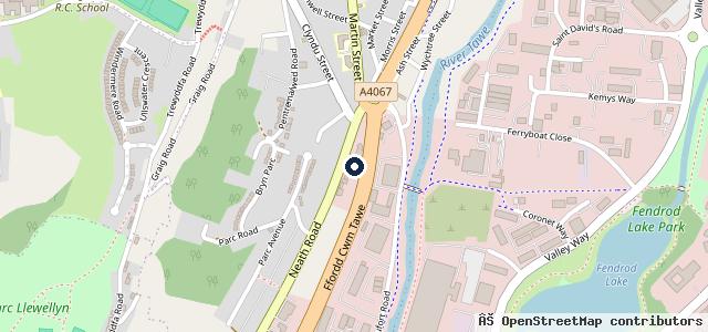 Map showing the location of FRF Toyota Swansea