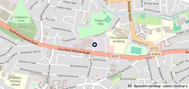 Map showing the location of Group 1 Southend BMW