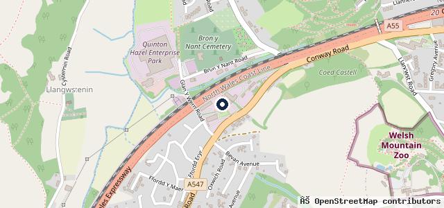 Map showing the location of Fix Auto Colwyn Bay