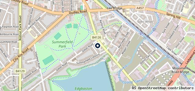 Map showing the location of Five Star Hand Car Wash