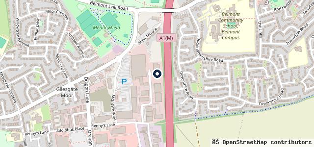 Map showing the location of FMG Repair Services Durham
