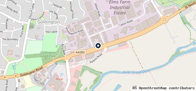 Map showing the location of Formula One Autocentres - Bedford