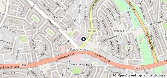 Map showing the location of Fosters Garage