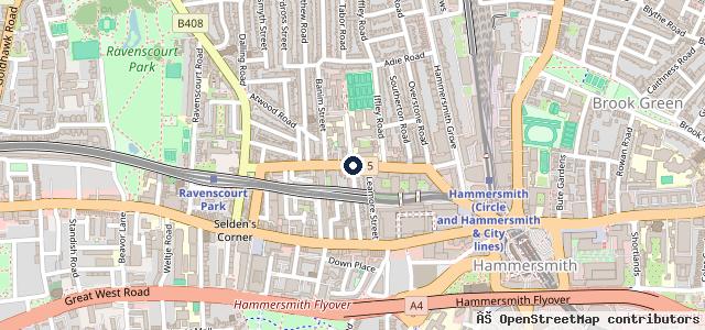 Map showing the location of Galena Garage