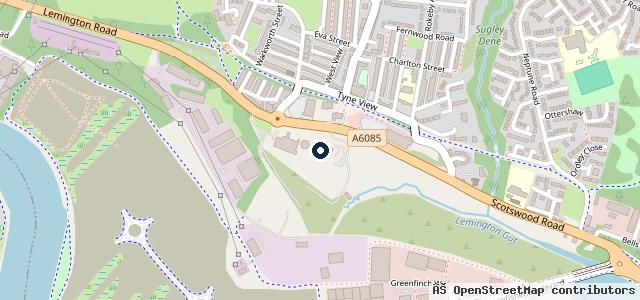 Map showing the location of Blucher MOT Centre
