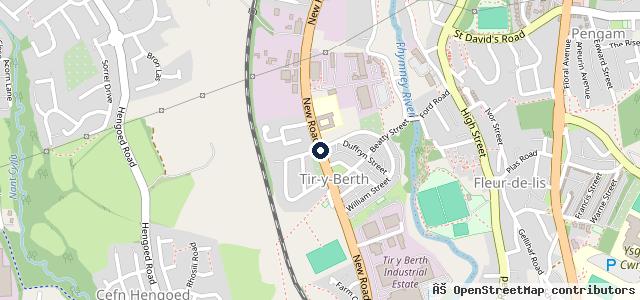 Map showing the location of Glan Y Nant Garage