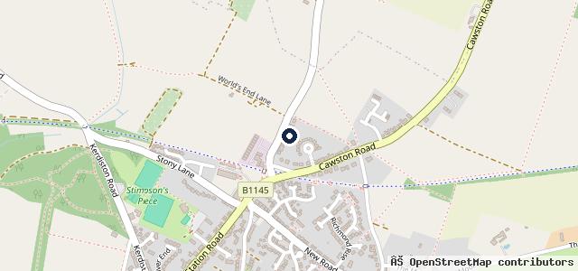 Map showing the location of J B Postle & Son Limited