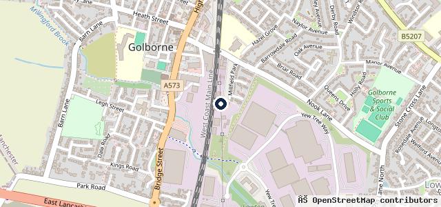 Map showing the location of Golborne MOT LTD