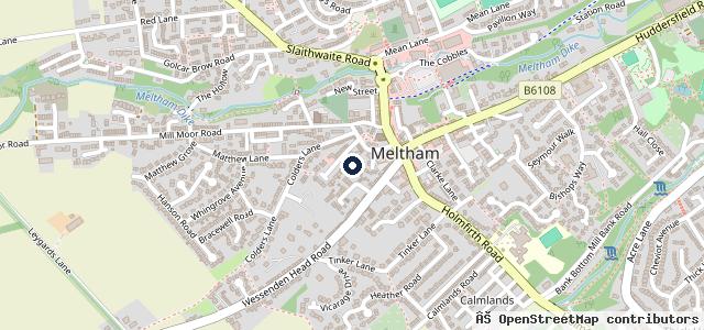 Map showing the location of Greensend Garage