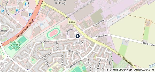 Map showing the location of Halfords Autocentre