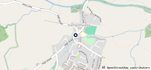 Map showing the location of Hampsthwaite Garage - now relocated to Moorlands Garage