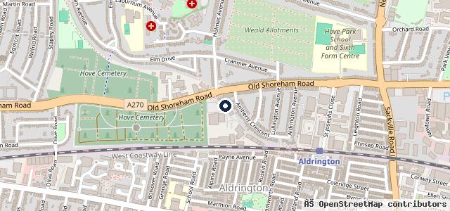 Map showing the location of Southeast Motors Jaguar Brighton