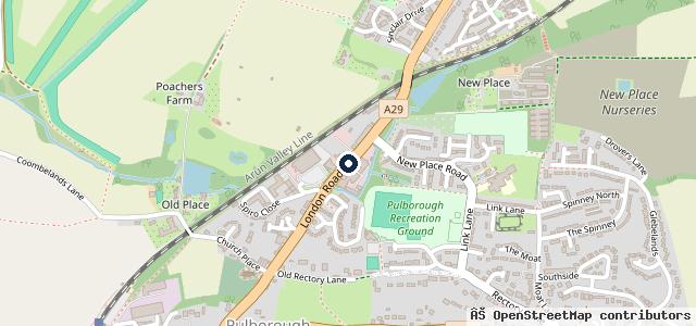 Map showing the location of Harwoods of Sussex