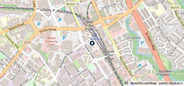 Map showing the location of Hatfield Garage