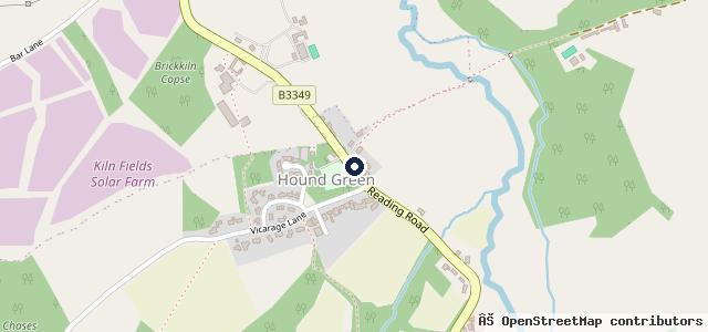 Map showing the location of Hound Green Garage
