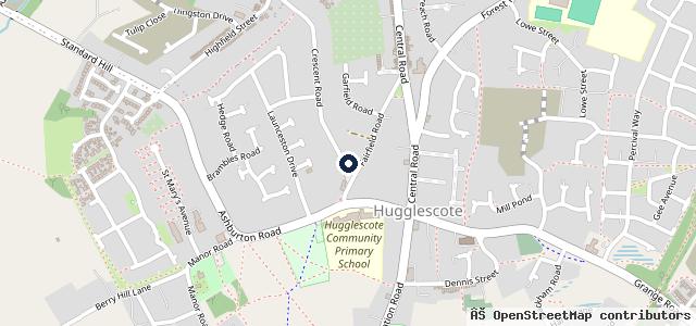 Map showing the location of Hugglescote vehicle services