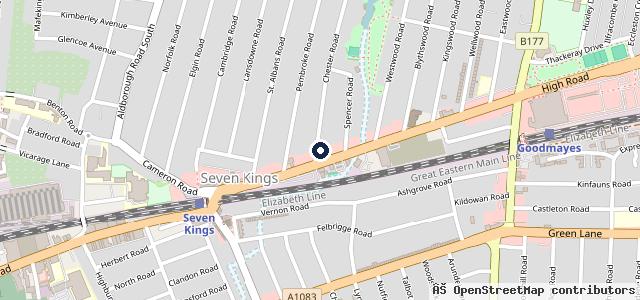 Map showing the location of J & A Motors